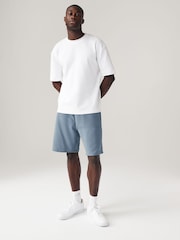 Blue Textured Zip Pocket Jersey Shorts - Image 3 of 10