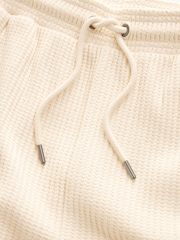 Ecru White Jersey Waffle Shorts - Image 7 of 8