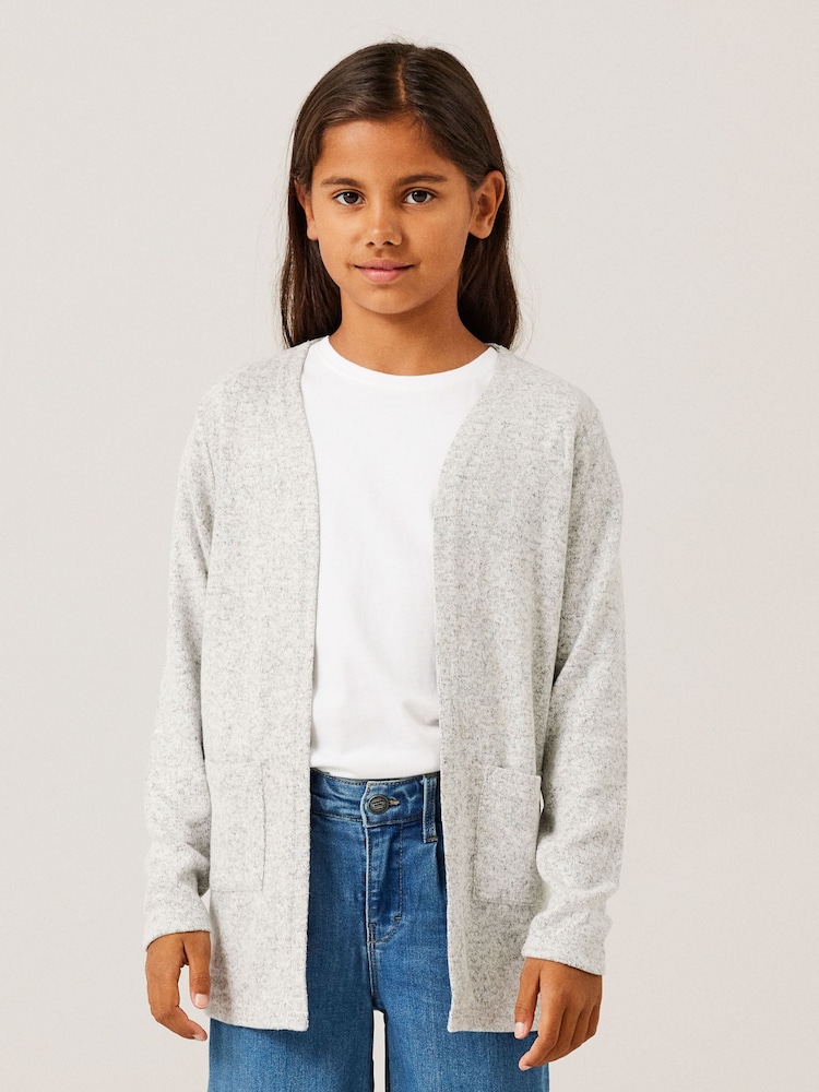 Name It Grey Knitted Cardigan with Pockets - Image 1 of 4