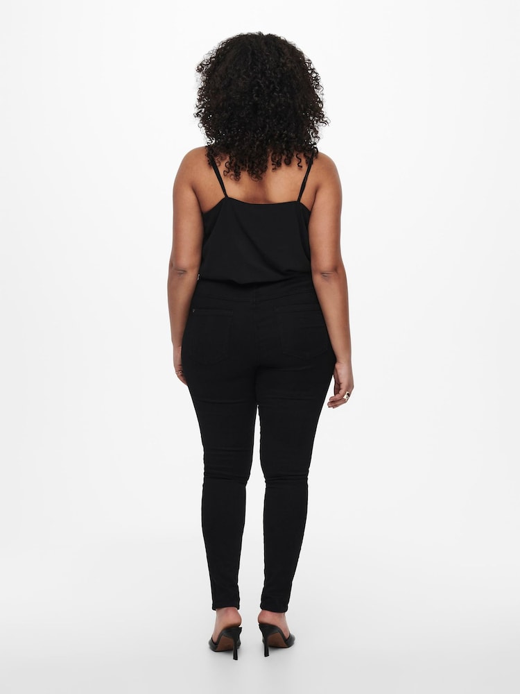 ONLY Curve Black High Waist Skinny Jeans - Image 2 of 7
