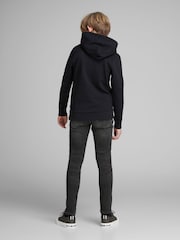 JACK & JONES JUNIOR Liam Skinny 100% Cotton Black Jeans - Image 2 of 5