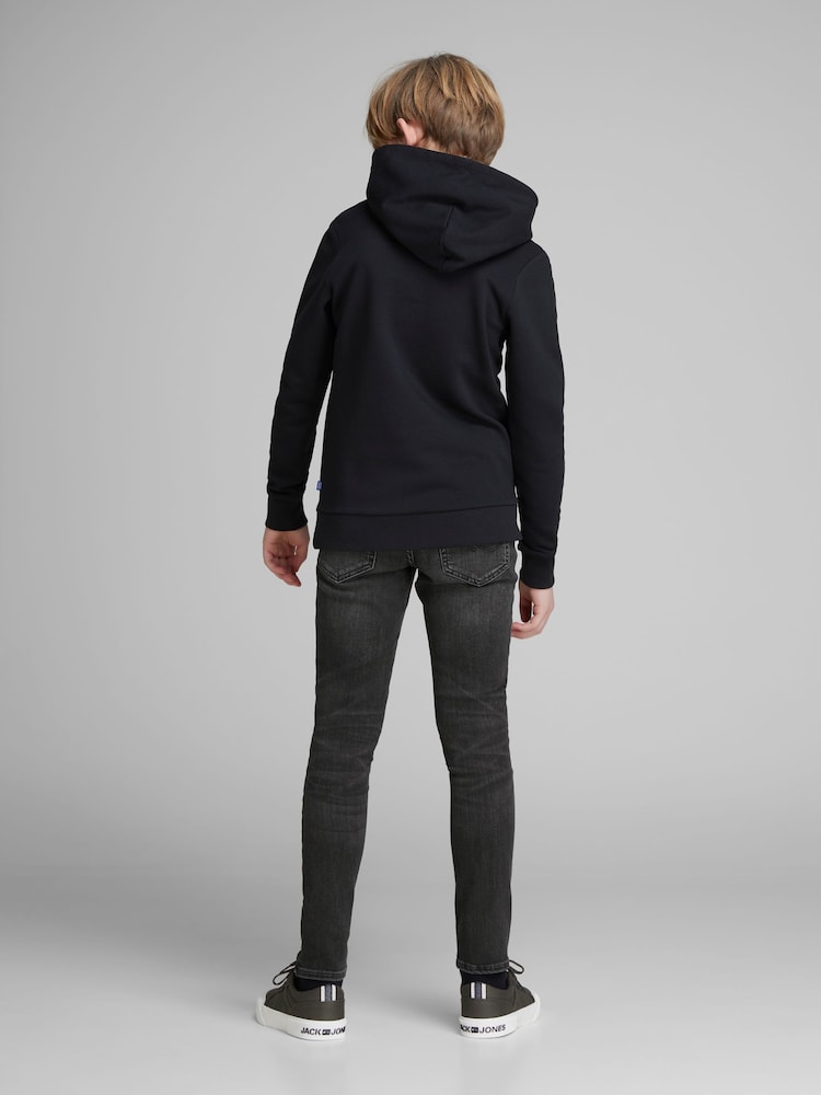 JACK & JONES JUNIOR Liam Skinny 100% Cotton Black Jeans - Image 2 of 5