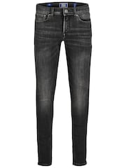 JACK & JONES JUNIOR Liam Skinny 100% Cotton Black Jeans - Image 5 of 5