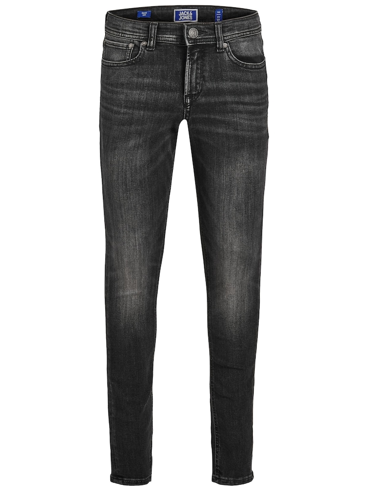 JACK & JONES JUNIOR Liam Skinny 100% Cotton Black Jeans - Image 5 of 5