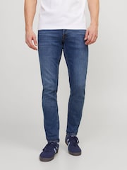 JACK & JONES Washed Blue Glenn Slim Fit Jeans - Image 1 of 8