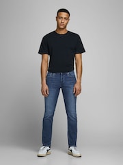 JACK & JONES Washed Blue Glenn Slim Fit Jeans - Image 1 of 4