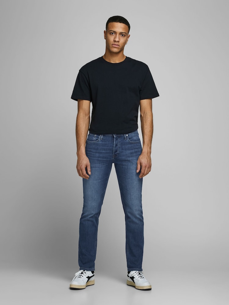 JACK & JONES Washed Blue Glenn Slim Fit Jeans - Image 1 of 4