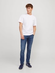 JACK & JONES Washed Blue Glenn Slim Fit Jeans - Image 4 of 8