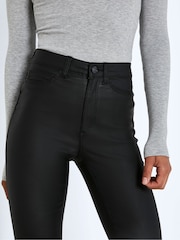 NOISY MAY Black Callie High Waist Coated Skinny Jeans - Image 4 of 6