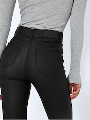 NOISY MAY Black Callie High Waist Coated Skinny Jeans - Image 5 of 6