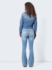 NOISY MAY Navy Blue Fitted Denim Jacket - Image 2 of 7
