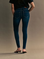 ONLY Blue Royal High Waisted Stretch 100% Cotton Skinny Jeans - Image 2 of 8