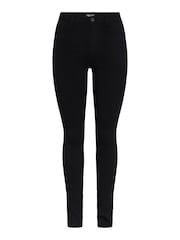 PIECES Black High Waist Jeggings With Linen - Image 6 of 6
