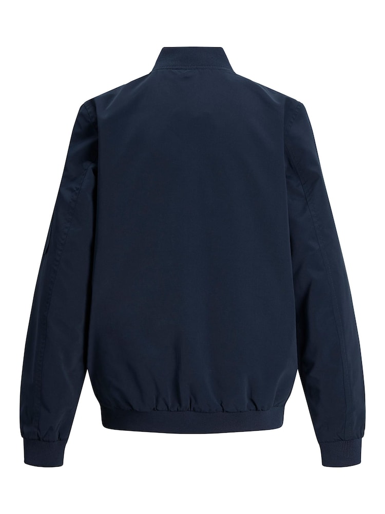 Marineblå - JACK & JONES JUNIOR Light Weight Bomber Jakke - Billede 7 af 7