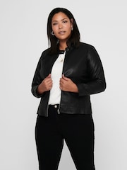 Chaqueta motera de cuero sintético de Only Curve - Imagen 1 de 5