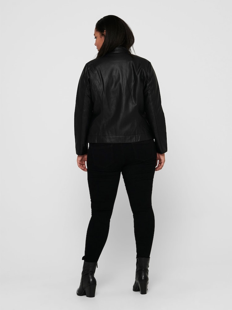 Chaqueta motera de cuero sintético de Only Curve - Imagen 2 de 5