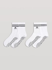 4th Arq White The Pilates Grip Socks - Image 2 of 2