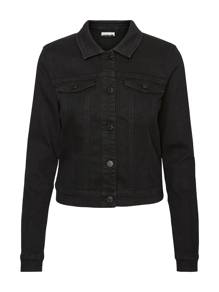 Fekete - Noisy May Felszerelt Farmerdzsekik - 4/ 4 kép