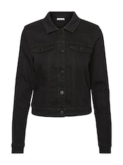 NOISY MAY Black Fitted Denim Jacket - Image 6 of 6