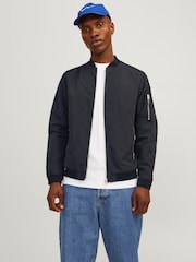 JACK & JONES Black Bomber Jacket - Image 1 of 5