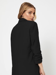 Svart - Pieces Ruched ärm Blazer - Bild 2 av 5
