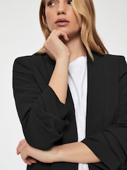 Svart - Pieces Ruched ärm Blazer - Bild 3 av 5