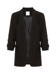 Svart - Pieces Ruched ärm Blazer - Bild 5 av 5
