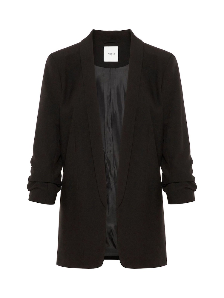 Svart - Pieces Ruched ärm Blazer - Bild 5 av 5