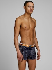 JACK & JONES Black/Chrome Logo 100% Cotton Boxers 3 Pack - Image 5 of 6