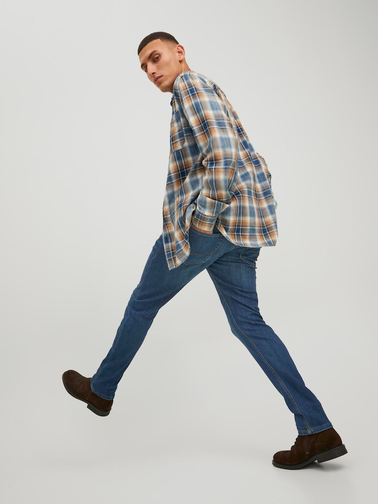 JACK & JONES Navy Blue Glenn Slim Fit Jeans - Image 2 of 5