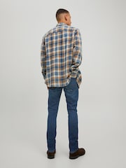 JACK & JONES Navy Blue Glenn Slim Fit Jeans - Image 3 of 5