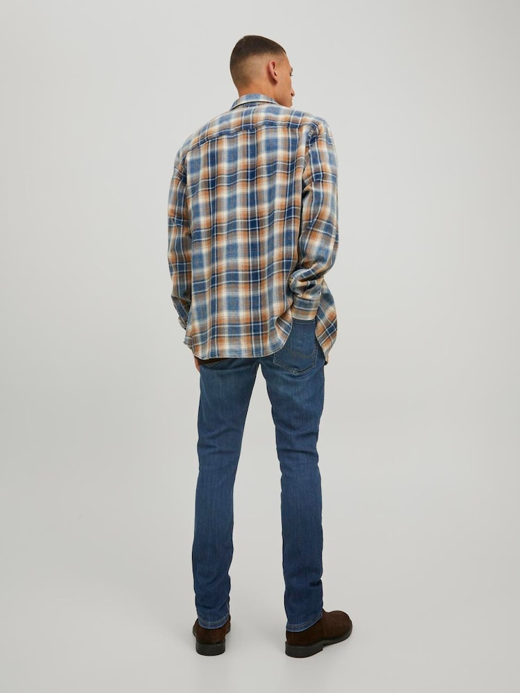 JACK & JONES Navy Blue Glenn Slim Fit Jeans - Image 3 of 5