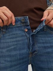 JACK & JONES Navy Blue Glenn Slim Fit Jeans - Image 4 of 5