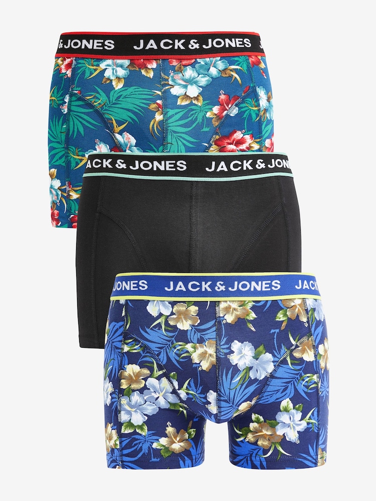 حزمة من 3 بوكسرات قطن 100% مزيّنة بشعار من JACK & JONES - صورة 1 من 9