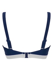 Pour Moi Navy Blue Palm Springs Hidden Underwired Cami Bikini Top - Image 4 of 4