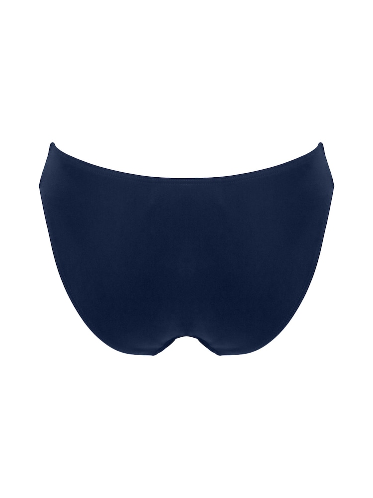 Pour Moi Navy Blue Palm Springs Colour Block Tab Bikini Briefs - Image 4 of 4