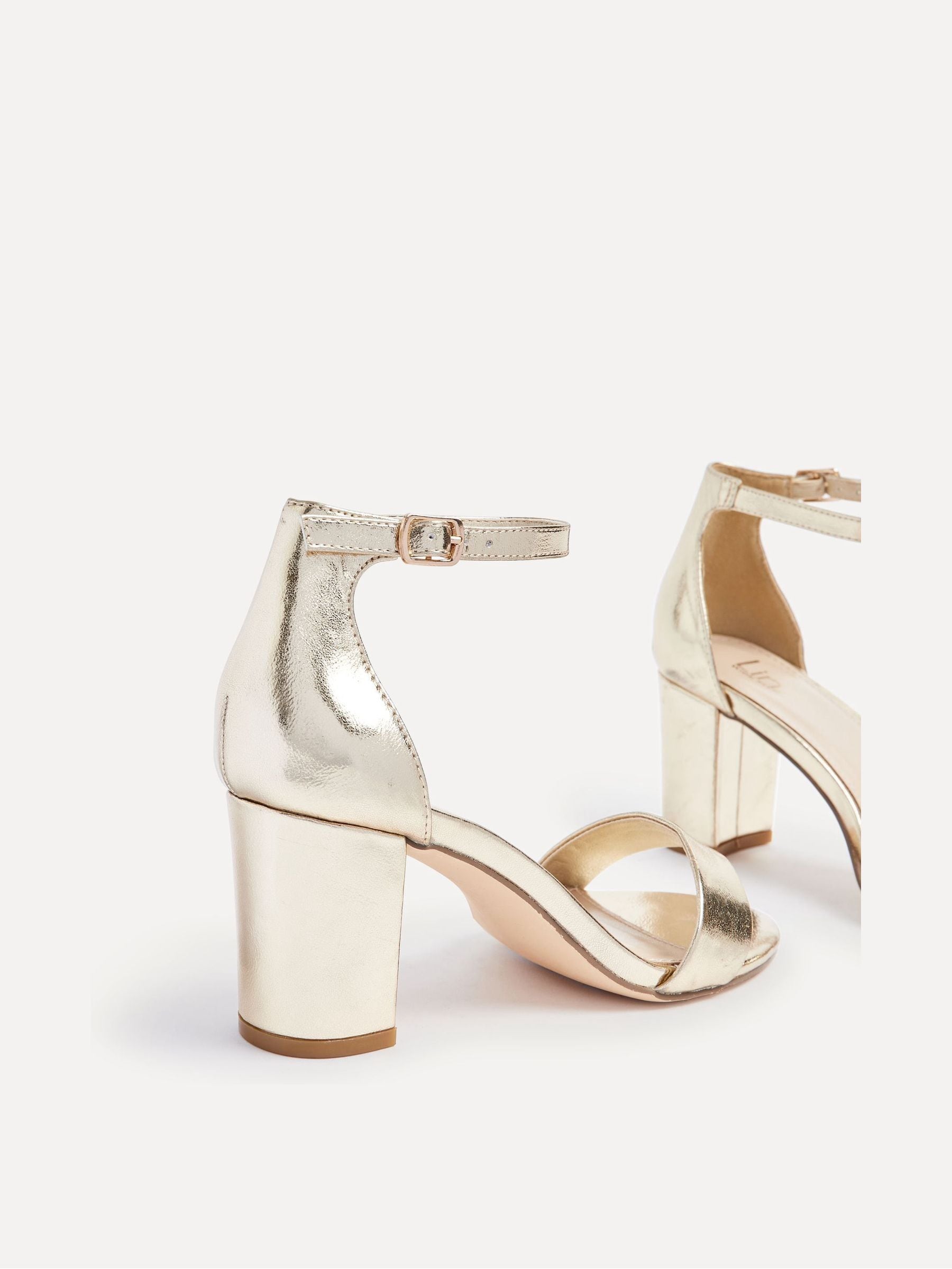 Wide fit gold heels outlet