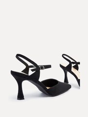 Negro - Zapatos de tacón de corte ancho con parte trasera abierta y tira en el tobillo de Linzi - Imagen 4 de 5