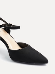 Negro - Zapatos de tacón de corte ancho con parte trasera abierta y tira en el tobillo de Linzi - Imagen 5 de 5