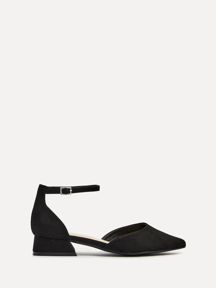 Preto - Linzi Wide Fit Dolly Low Block Court Heels - Imagem 2 de 5