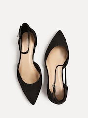 Preto - Linzi Wide Fit Dolly Low Block Court Heels - Imagem 4 de 5