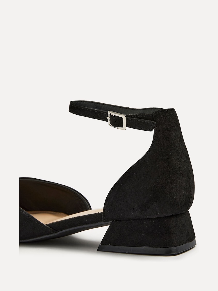 Preto - Linzi Wide Fit Dolly Low Block Court Heels - Imagem 5 de 5