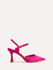 Rosa - Zapatos de tacón de corte ancho con parte trasera abierta y tira en el tobillo de Linzi - Imagen 2 de 5