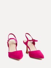Rosa - Zapatos de tacón de corte ancho con parte trasera abierta y tira en el tobillo de Linzi - Imagen 3 de 5
