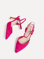 Rosa - Zapatos de tacón de corte ancho con parte trasera abierta y tira en el tobillo de Linzi - Imagen 4 de 5