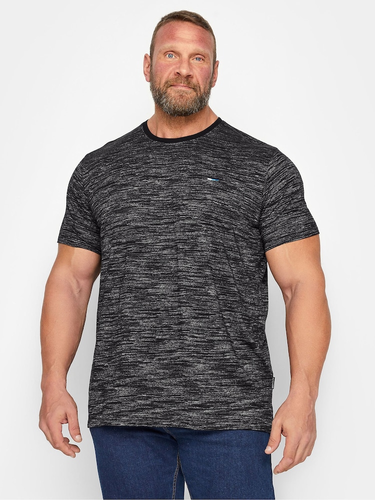 BadRhino Big & Tall Black Injected Slub T-Shirt - Image 1 of 2