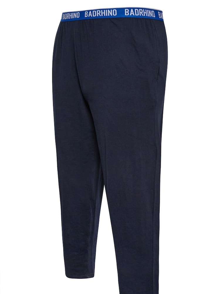 BadRhino Big & Tall Blue 100% Cotton Lounge Trousers - Image 5 of 5
