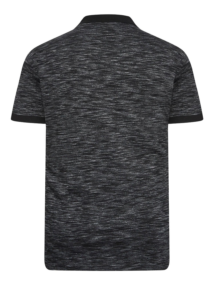 BadRhino Big & Tall Black Injected Jersey Polo Shirt - Image 3 of 3
