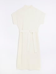River Island Cream Roll Neck Midi Dress - Image 5 of 6