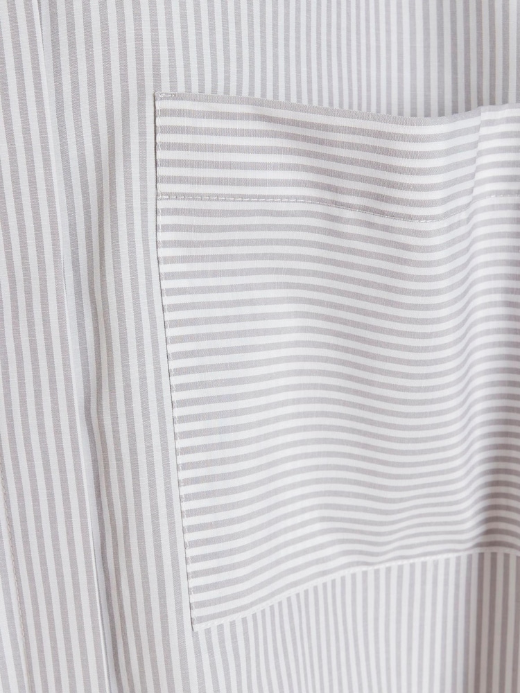 River Island Grey Tie Side Oversized Shirt - Image 6 of 6
